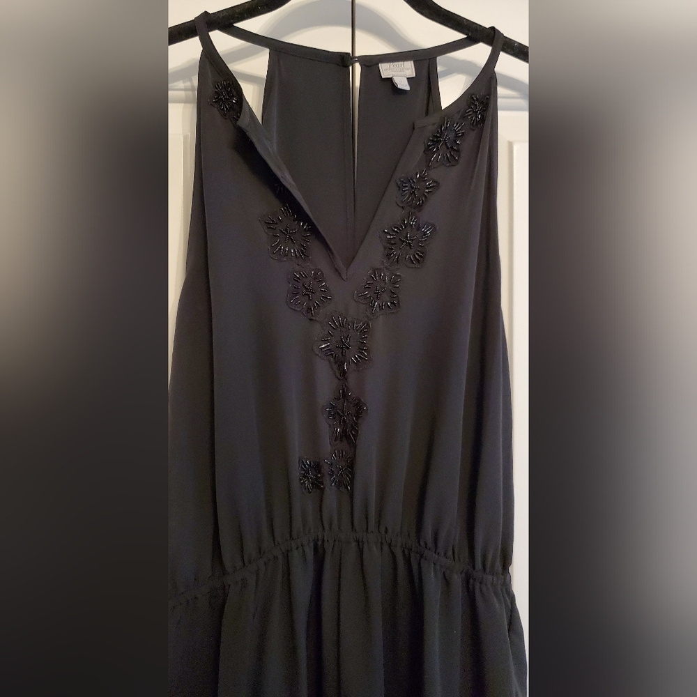 NWT Womens Pearl by Georgina Chapman Of Marchesa Black Romper Jumpsuit, Size 8